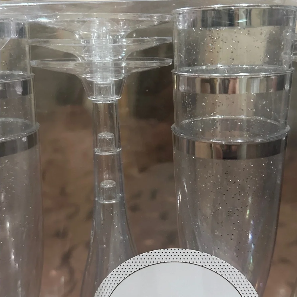 Clear Champagne Flutes Set